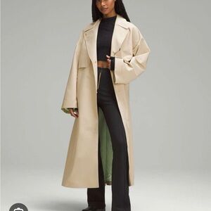 Lululemon Athletica Classic Tan Trench Coat NWT size 4